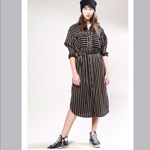 XIRENA TUXEDO STRIPE DUSTYN DRESS